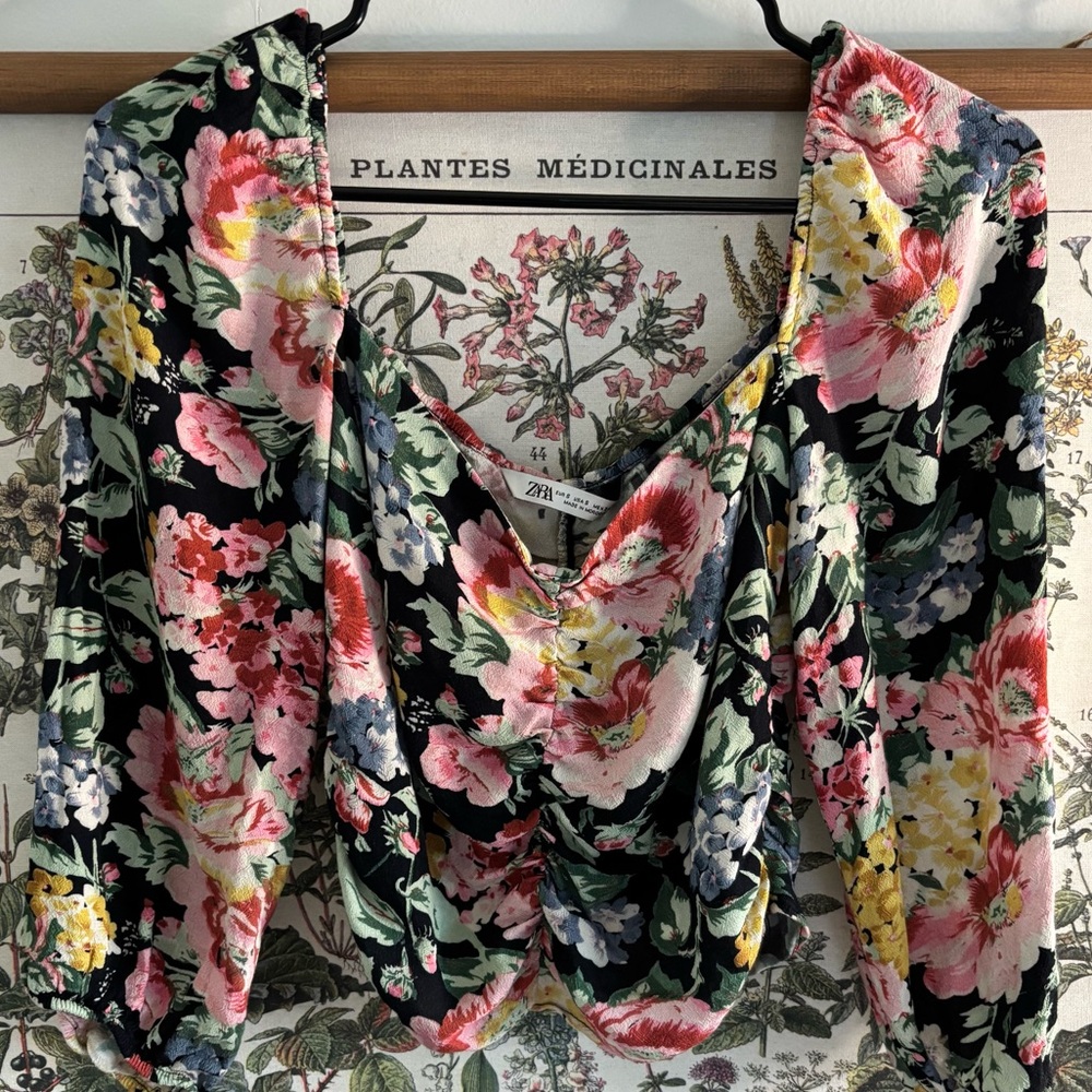 Zara Multicolor Floral Blouse S